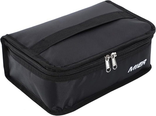 MIER Portable Thermal Insulated Cooler Bag Mini Lunch Bag for Kids, Black