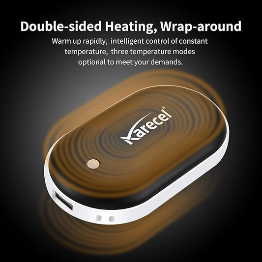 Karecel Hand Warmers Rechargeable, Electric Hand Warmer Reusable 5200mAh Portable USB Heater Battery Hot Pocket Warmer Heat Handwarmers, Cool Winter Gift for Men and Women Outdoor Camping Skiing