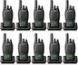 Retevis H-777H Walkie Talkies,Rechargeable Two Way Radio, Hidden Display,Channel Display,USB-C,Short Antenna,Handheld 2 Way Radio with Emergency Alarm for Business Education (10 Pack)