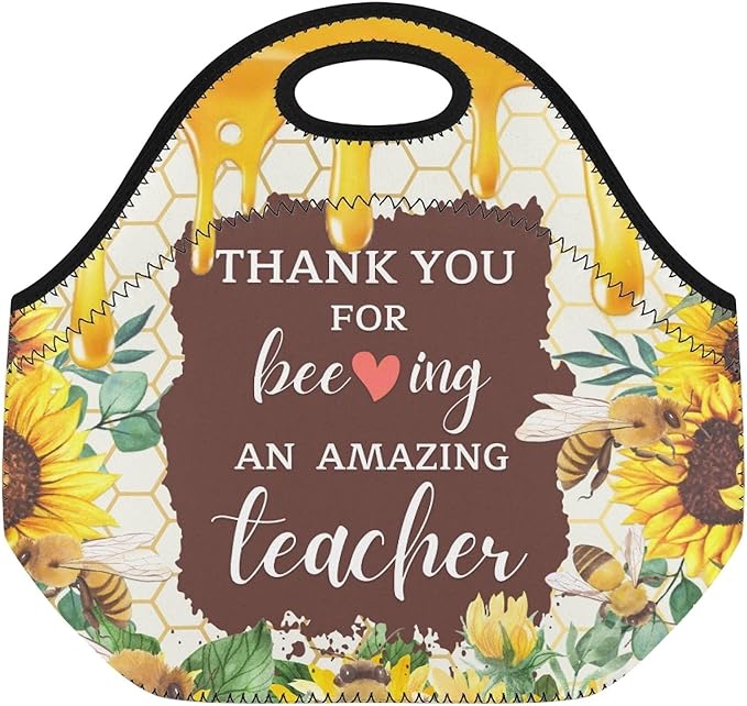 Neoprene Lunch Bags Thermal Insulated Lunch Tote Bag Reusable Washable Neoprene Picnic Bag for Women Men