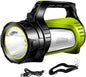 Rechargeable Spotlight,LED Handheld Spotlight with 1200LM,Power Bank, IP65 Waterproof Lantern Flashlight with Straps for During Hurricane,Emergency, Storms, Outages,Hunting, Hiking, Camping