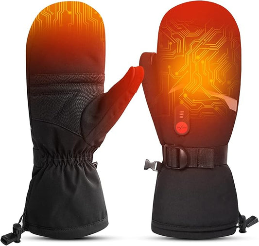 SNOW DEER Heated Gloves Electric Upgraded Men Women 7.4V Rechargeable Battery Gloves,Heated Motorcycle Glove Mittens