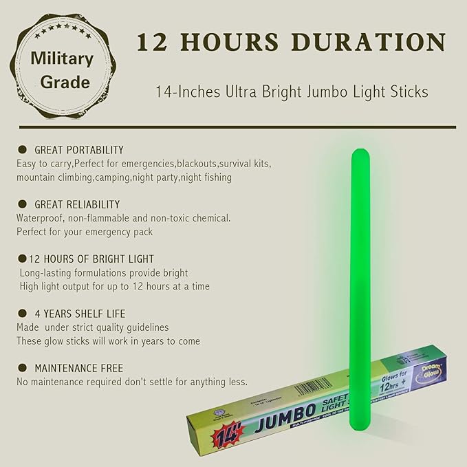 DREAM GLOW Jumbo GlowSticks
