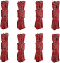 Tent Wind Ropes with Tensioners Cord Adjuster, 8pcs 13ft Reflective Rope for Camping, Hiking, Canopy Shelter, Outdoor Activity(RED)