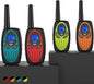 Walkie Talkies Long Range, M880 Two Way Radio for Adults with LCD Screen/Resistance Wakie-Talkies with Noise Cancelling for Men Women Outdoor Cruise Ship (Blue YellowGreen Red Orange)