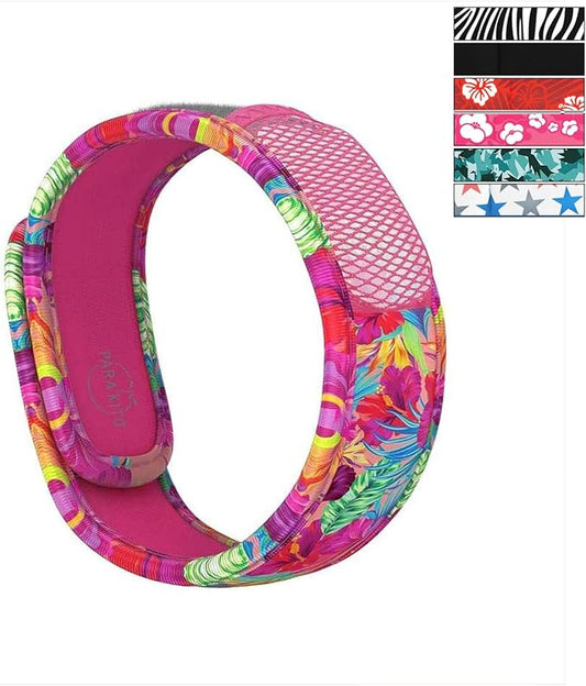 PARA'KITO Mosquito Insect & Bug Protection Wristband - Mosquito Stickers, Bug Spray Alternative - Summer Essentials, Beach Accessories, Hiking, Camping Essentials - Natural Essential Oils (Summertime)
