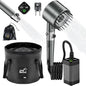 Portable Shower for Camping 6000mAh Rechargeable Shower Pump with Intelligent LED Display & 20L Foldable Bucket 4 Spray Modes Outdoor Shower Head IPX7 Waterproof for Hiking, Travel, Car, Pet, Beach