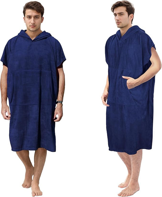 Catalonia Surf Poncho Changing Towel Robe for Adults Men Women, Water Absorbent Wetsuit Change Poncho for Surfing Swimming