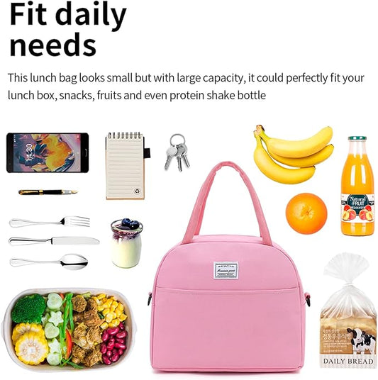 lunch bag women & men, Reusable Insulated Cooler Lunch Box Adult Water Resistant Lunch tote bag for Work Picnic Beach or Travel