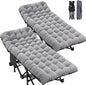 ABORON 2Pack Oversized XXL Folding Camping Cot W/Mat for Adults, 78" L x 32" W x 18" H Heavy Duty Outdoor Bed with Carry Bag,1200 D Layer Oxford Travel Camp Cots