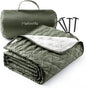 Mellowdy Easy-Carry Outdoor Blanket - Waterproof, Windproof, Warm, Utility Blanket for Camping, Picnic, Stadium, Beach, Gameday, Travel, Foldable with Carrying Bag (Olive Green, 55x80 inch)