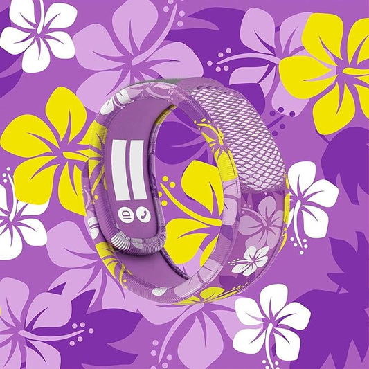PARA'KITO Bug & Mosquito Bracelets for Kids | Mosquito Spray Alternative | Waterproof, Outdoor Insect Wristband w/Natural Essential Oils | Hiking, Trekking & Camping Accessories (Purple Hawaii)