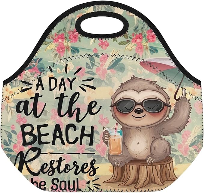 Neoprene Lunch Bags Thermal Insulated Lunch Tote Bag Reusable Washable Neoprene Picnic Bag for Women Men