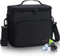 Gloppie Lunch Box for Men Women Insulated Lunch Bag Reusable Lunch Cooler Bag, Black