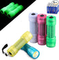 KunHe 5 Pack Glow in Dark Flashlight Fluorescent Small Mini LED Flashlights COB Flashlights for Kids Portable Handy Flashlight for Party Favor Hiking Camping in 5 Colors