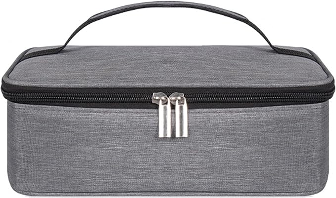 M-YOUNG Portable Thermal Insulated Cooler Bag Mini Lunch Box Small Insulated Lunch Bag for Men Women Adult Freezable Snack Bag for Work (Gray)