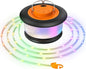 Camping String Lights Outdoor with Music Sync, Quick Storage LED String Lights with 7 RGB Color & 12 Mode Tent Lights, Portable Camping Lantern Waterproof Camping Light for Camping Essentials (Black)