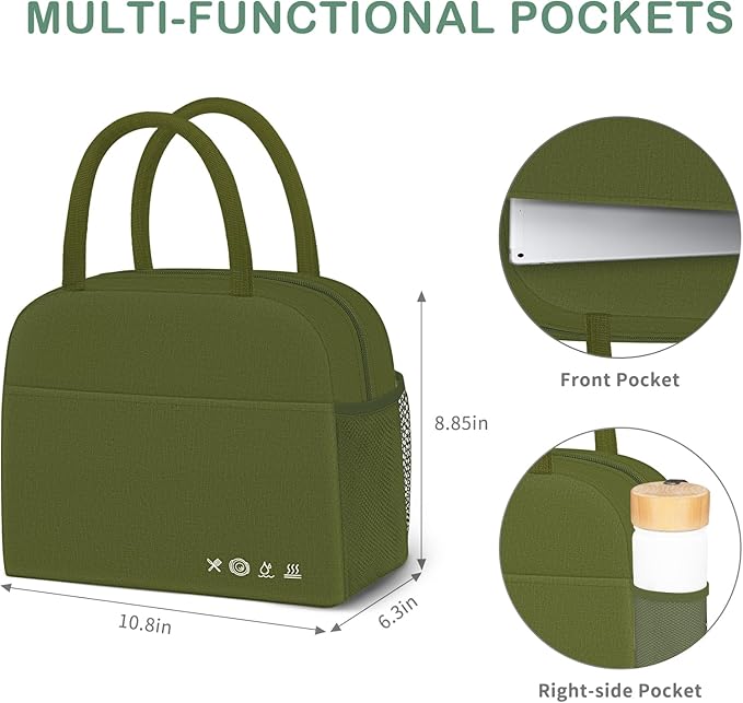 Lunch Bag Women,Lunch Box for Women Men Reusable Insulated Lunch Tote Bag High Capacity for Travel Work Picnic