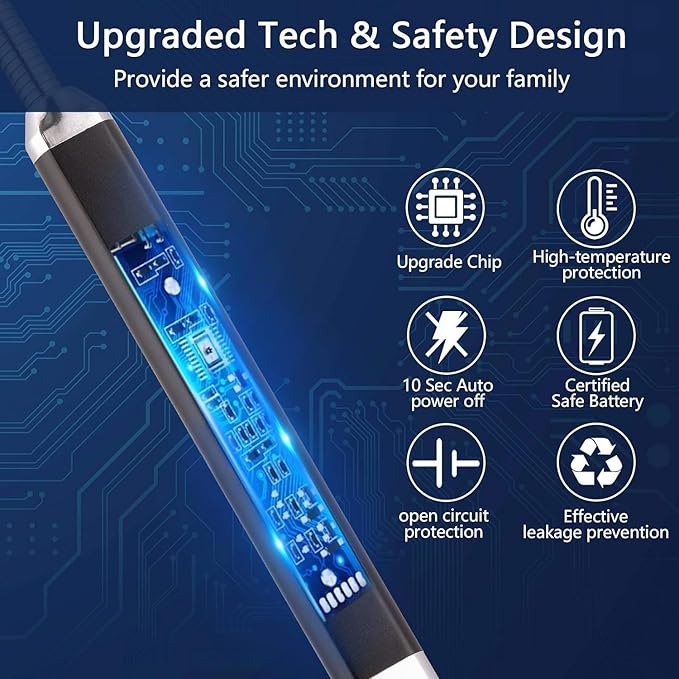 MEIRUBY 2 Pack Lighter Electric Candle Lighter Birthday Gifts for Women Mom Wife Men, Long Electronic Rechargeable USB Lighter Arc Windproof Flameless Lighters for Candle Camping BBQ