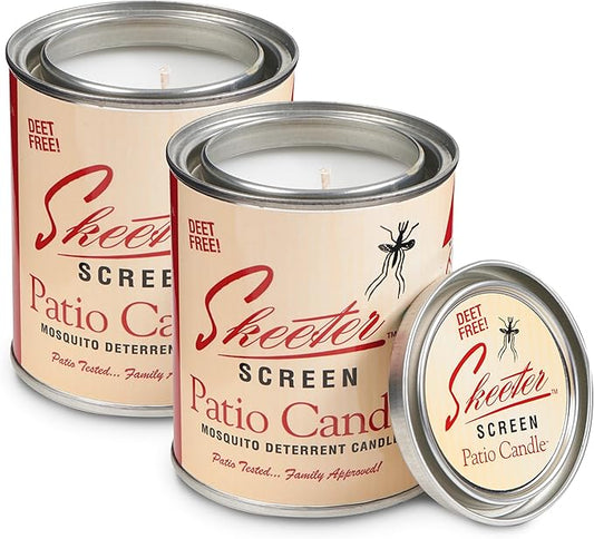 Skeeter Screen 15 Ounce Essential Oil Patio Candle - Pack of (2)
