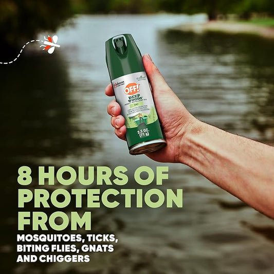 OFF! Deep Woods Travel Size Insect Repellent Aerosol, Dry, Non-Greasy Formula, Bug Spray with Long Lasting Protection from Mosquitoes, 2.5 oz
