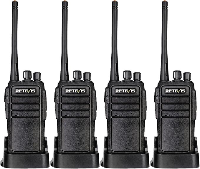 Retevis RT21 Walkie Talkies for Adults, 2 Way Radio Long Range, Two Way Radio Rechargeable, Handheld Radio, Portable, FRS, Durable, Heavy Duty, for Business(4 Pack)