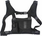 Universal radio harness chest Rig Bag Pocket Pack Holster Vest for Two Way Radio (Rescue Essentials) (Leather Black)