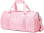 Dance Bag for Girls Soft Fluffy Ballet Bag Sports Gym Bag Travel Duffel Bag for Girls Water Resistant Overnight Sleepover Bags with Shoes Compartment
