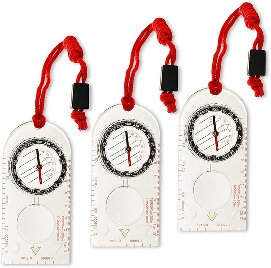 M-Tac Orienteering Compass for Map Reading - Baseplate Compass Survival Hiking Hunting Navigation