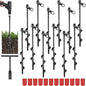 Reginary 12 Pcs Ground Anchors Screw in Tent Stakes Heavy Duty Trampoline Anchors High Wind for Camping Canopy Carport Sheds Beach Sand Stakes Metal Swing Set (Black)