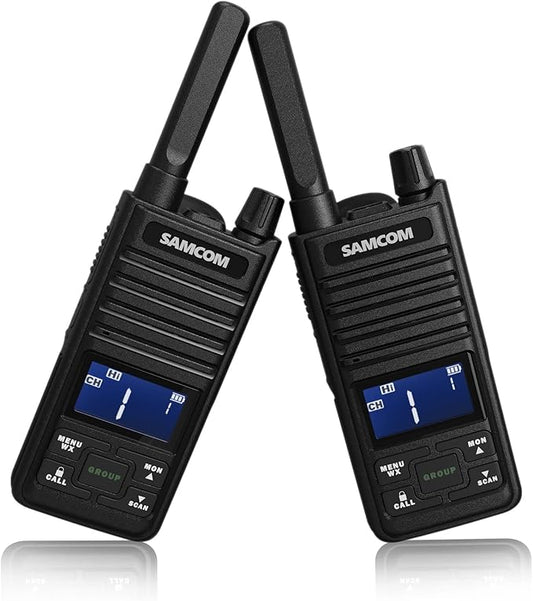 SAMCOM T2 Two Way Radios Long Range GMRS Walkie Talkies for Adults, Type C Chargerable Small 2 Way Radios Portable GMRS Handheld Radios, 30 Channels Group Call for Campsites Restaurant Hiking (2 Pcs)