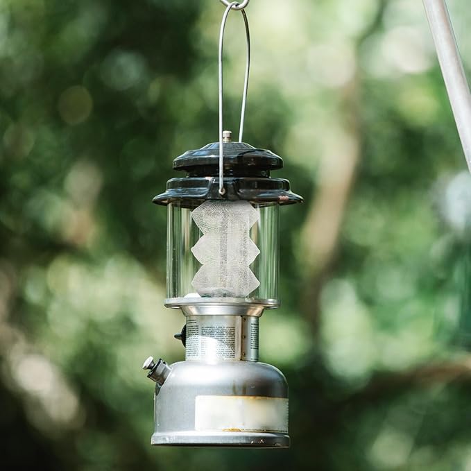 SUPVOX 3 Layer Propane Lantern: Accordion Shape Mantle:Lanterns Mantles Gas with 2 Install Clips for Outdoor Lantern Accessories-6PCS