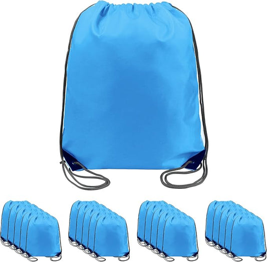 BeeGreen Drawstring Backpack Bags 20,30,50 Packs Reflective String Bags for Gym Sport Trip Cinch Sack DIY for Women Men