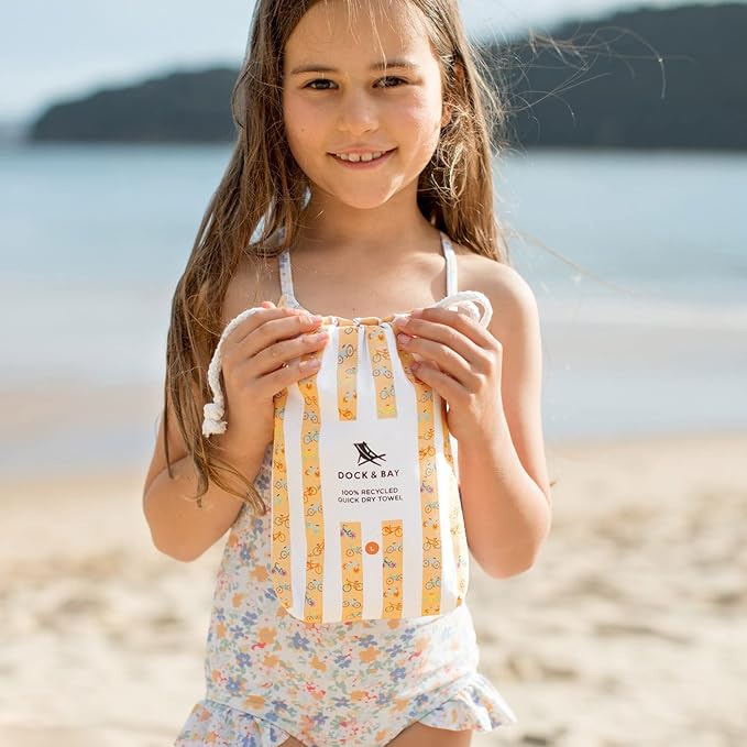 Dock & Bay Quick Drying Towel - for Sports, Gym, Travel, Yoga, Camping, Swimming - Super Absorbent, Compact, Lightweight - 100% Recycled Materials - Includes Bag - Variable Sizes
