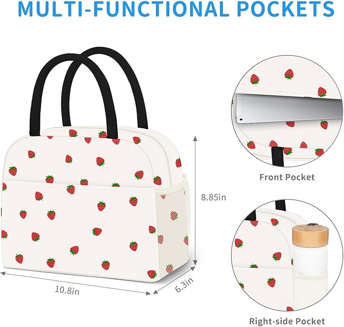 Lunch Bag Lunch Box for Women Men Reusable Insulated Lunch Tote Bag, Handbags Case High Capacity for Travel Work Picnic