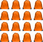 GoodtoU Drawstring Bags, Nylon Backpack Draw String Back Bag Cinch Sack Gym Bag for Sport, Traveling, Team (Orange, 16Pcs)