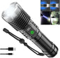 High Lumens LED Flashlights Rechargeable, Super Bright Flashlight, Powerful Tactical Flashlights, Waterproof Handheld Flash Light with 5 Modes, Zoomable, Power Display for Camping Emergencies