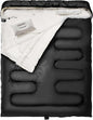 Double Sleeping Bag with Pillow for Adults - Queen Size Two Person Sleeping Bag - 3 Season Cold Weather Camping Sleeping Bag