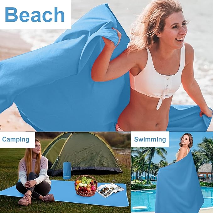 Microfiber Travel Sports Towel and Quick Dry Towel,Super Absorbent & Lightweight for Camping Gym Beach Bath Yoga Swimming Backpacking