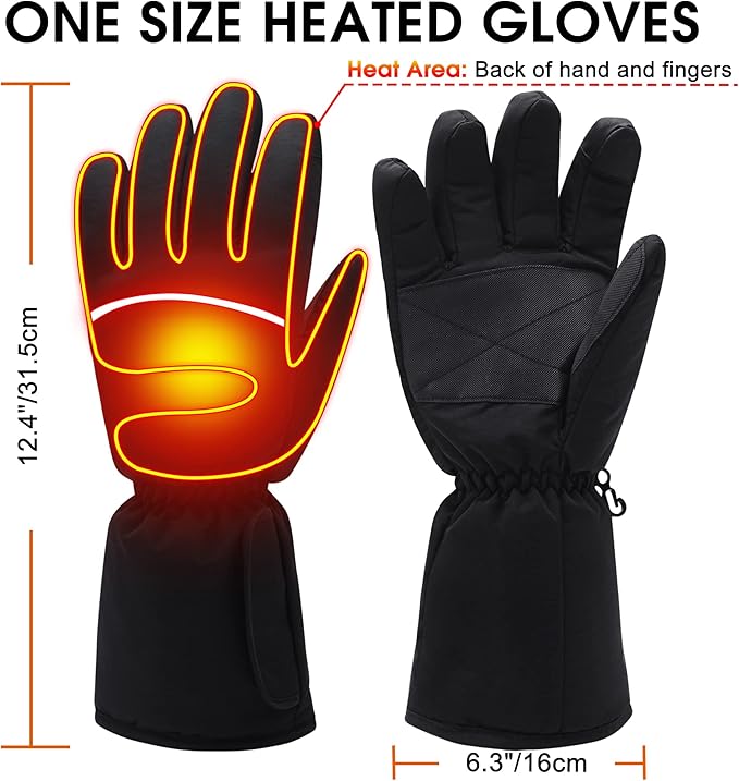 Magnolia Heated Gloves for Men Women, Electric Battery Heating Gloves for Hunting Camping Motorcycle Driving Skiing Working Gardening