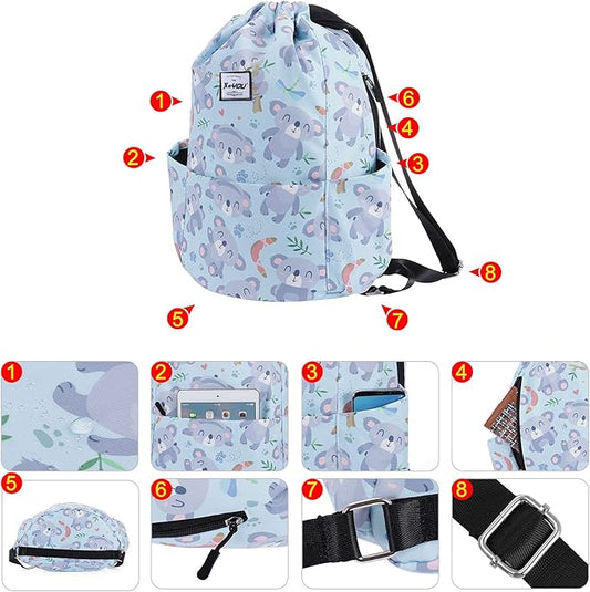 XEYOU Drawstring Sports Backpack Lightweight Gym Yoga Sackpack Shoulder Rucksack Casual Outdoor Daypack for Women and Men