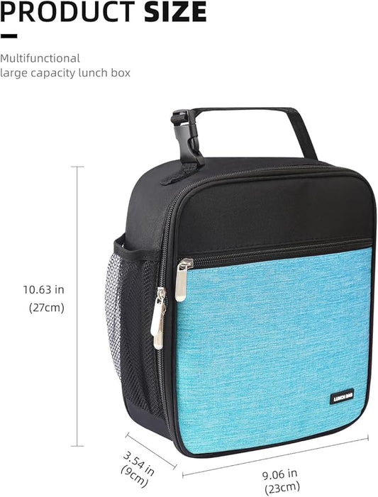 Lunch box Lunch bag for men women Insulated Lunchbox Lunch bags for Work Picnic Travel (Thicken blue)