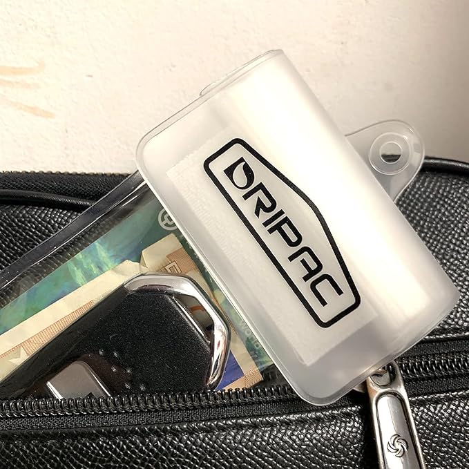 DRIPAC Waterproof Car Key FOB Case Waterproof Wallet Waterproof Holder Pouch For Key ID Badge Credit Card Money（White）