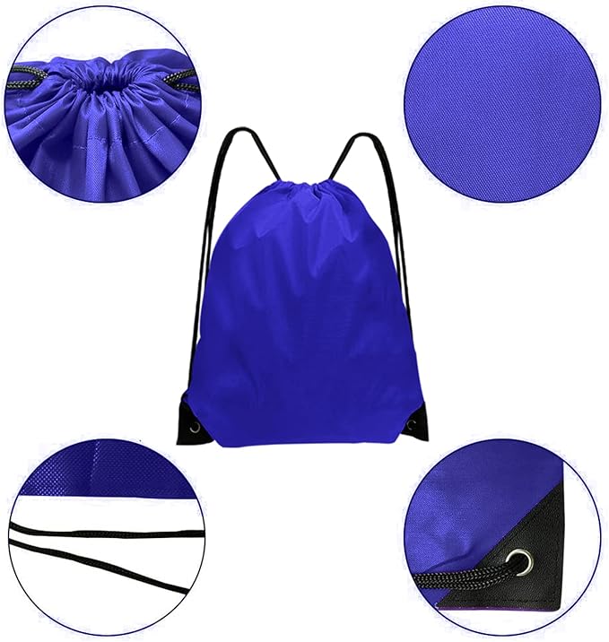 Drawstring Backpack Bulk 70Pcs String Backpack Drawstring Bags Cinch Bag Sackpack for Men Women Gym(Navy Blue)