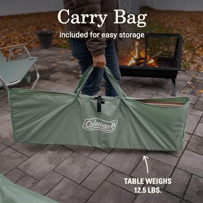 Coleman Living Collection Premium Outdoor Furniture Assortment, Lightweight & Weatherproof Chair, Table, Cot, & Bench for Backyard Patio or Campsite with Carry Bags & Handles