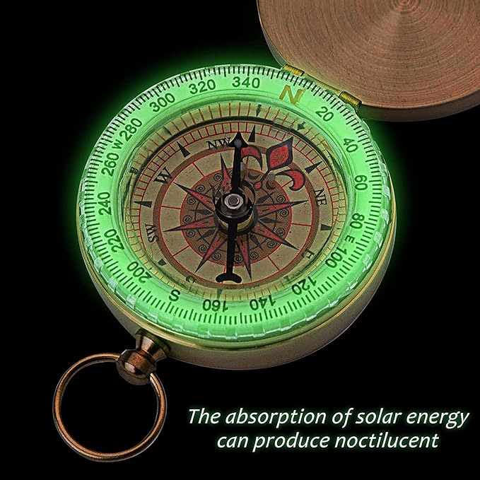 Posinly Advanced Orienteering Compass - Survival Whistle, Map Reading Field Compass for Camping, Hiking & Navigation, Great for Kids