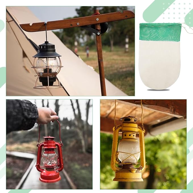Lantern Mantles, 20PCS Propane Lantern Mantles, gas lantern mantles, Gas Lamp Mantles for Outdoor Camping Lantern