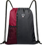 Drawstring Backpack Sports Gym Bag for Women Men Large Size With Two Zipper Pockets and Water Bottle Mesh Pockets
