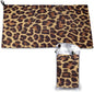 Microfiber Travel Towel Quick Dry Swim Gym Towel 31.5 X 15.8 Inch Absorbent with Loop Hand Towels for Kids Adults Camping Hiking Sports (Leopard Print)