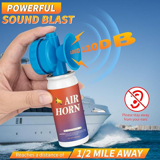 Air Horns, Air Horn Can for Safety Loud Marine Air Horns Can 1.4OZ Mini Small Handheld Air Horn for Boat Air Horns for Sporting Events Emergency Use Camping Hiking Outdoor